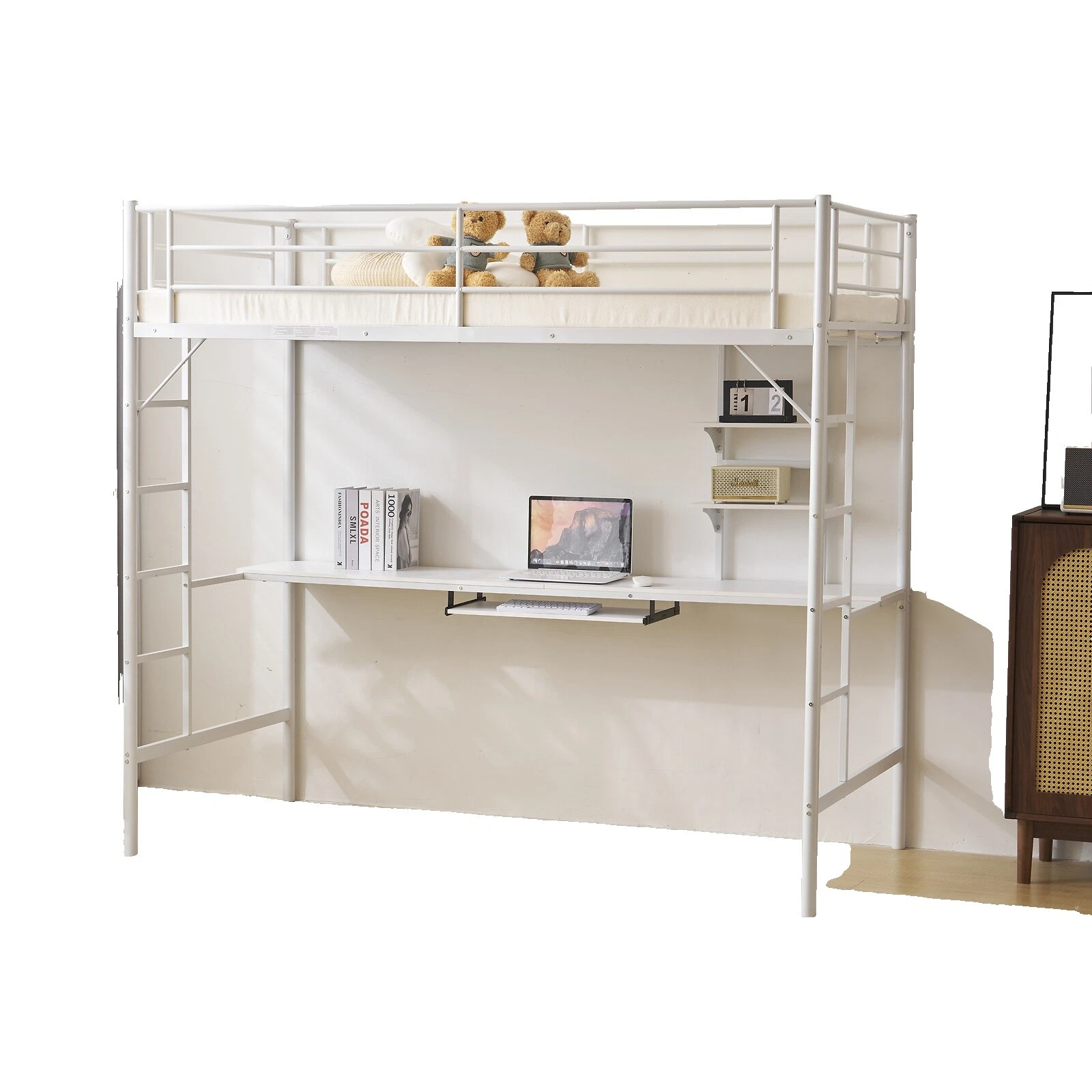 White Loft Beds