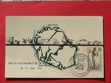 carte postale 1er jour rallye automobile de la reunion 1964