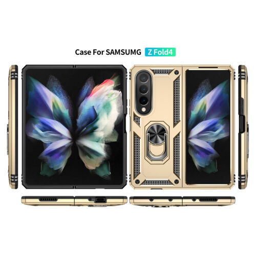 Heavy Duty Shockproof Case For Samsung Galaxy Z Fold 6/5/4/3 Metal Ring Stand - Picture 48 of 88