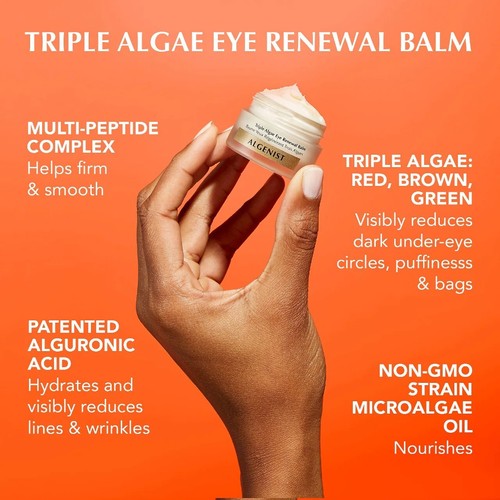Algenist Triple Algae Eye Renewal Balm With Multi-Peptide Complex 15mL - Picture 6 of 8