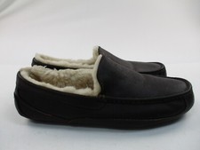 UGG Slipper Mens 11 Ascot Slip On Brown Comfort Leather Round Toe SN 5379