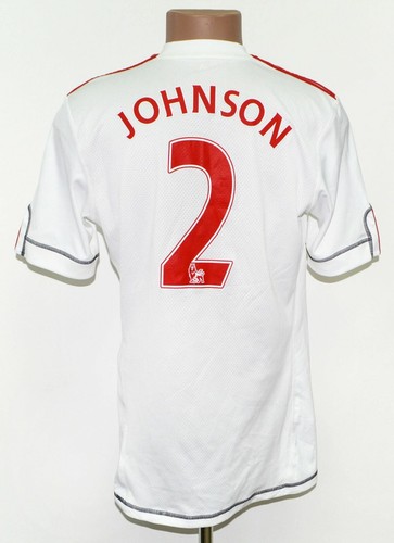 LIVERPOOL ENGLAND 2009/2010 THIRD FOOTBALL SHIRT #2 JOHNSON M