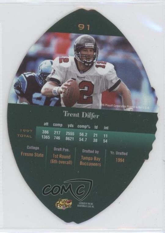 1998 Playoff Contenders Leather Footballs Silver 91 Trent Dilfer for sale online eBay