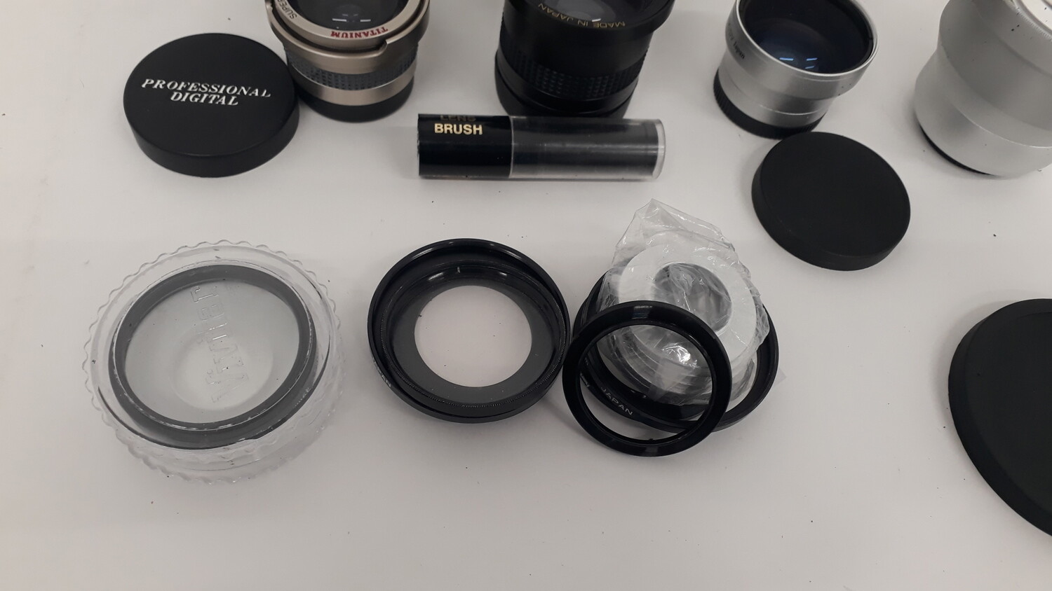 Job lot of Camera Lenses Various Brands & Sizes Fittings Photography