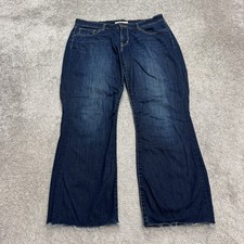 Levi's 715 Bootcut Mid Rise Denim Jeans Womens 32 Blue Dark Wash Stretch Casual