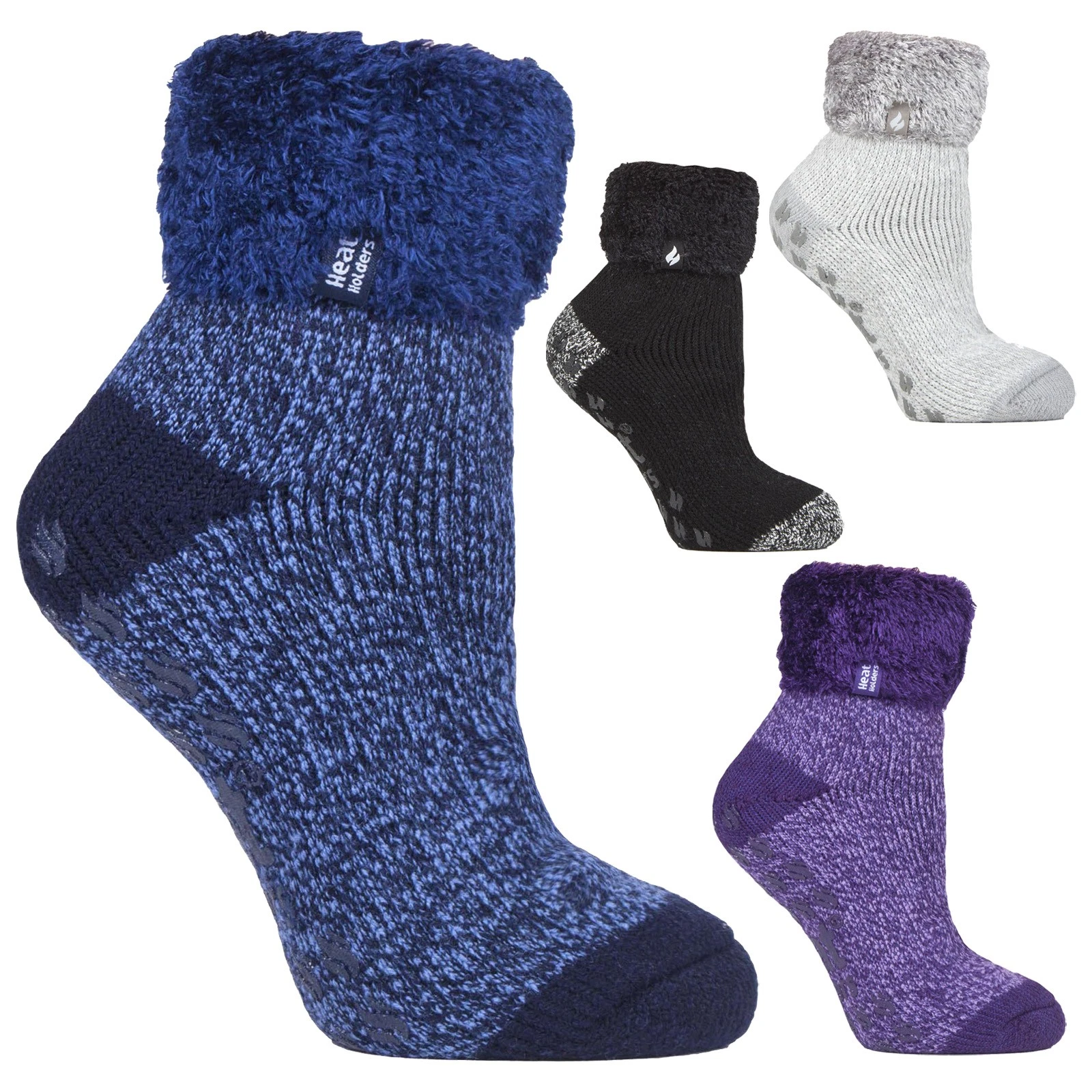 Kids Fluffy Bed Socks by Heat Holders , Fleece Sleep Socks for Winter