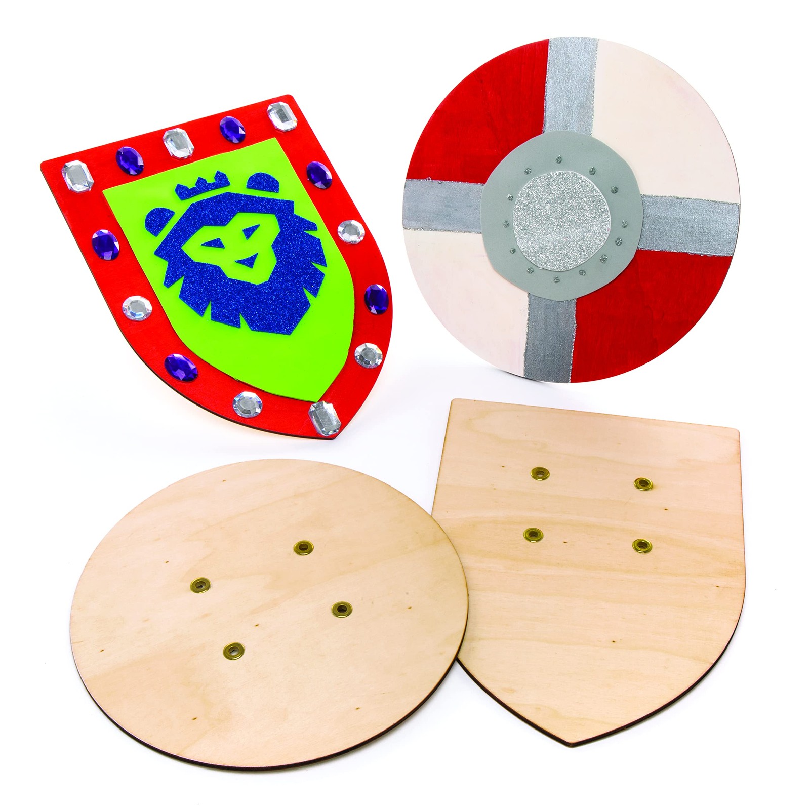 Baker Ross Scudi di Legno (confezione da 2) perfetti per i bambini da decor HBHY