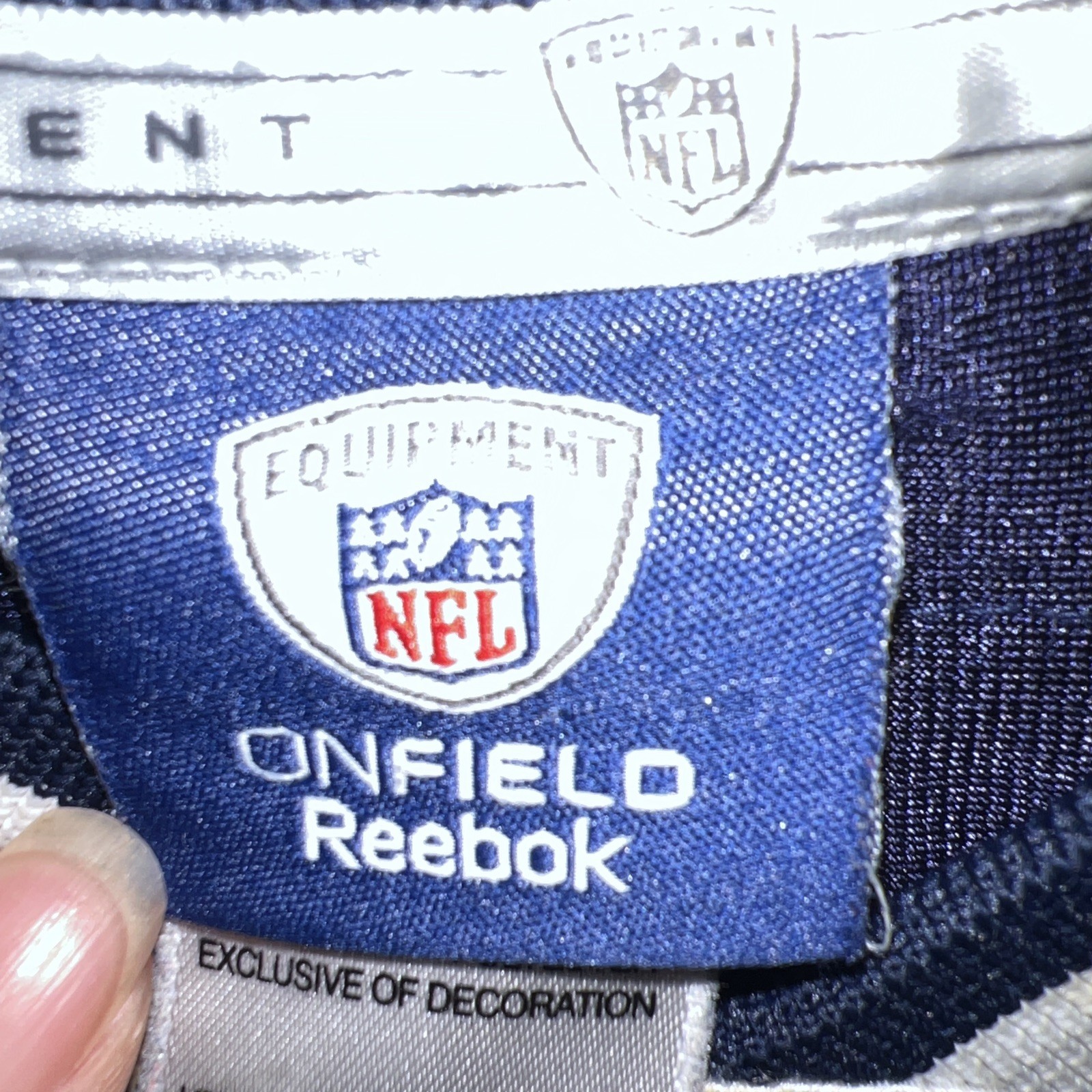 VTG Reebok On Field Jersey Demarcus Ware Youth Sz M #94 Blue Dallas Cowboys NFL