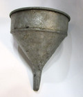 Primitive 1910's Heavy Galvanized Small 6" Antique Farm Gas Station Oil Funnel — photo 3