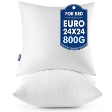 Throw Pillow Inserts Pack of 2 24x24 Inch Virgin Fiber MIULEE Pillows Filling