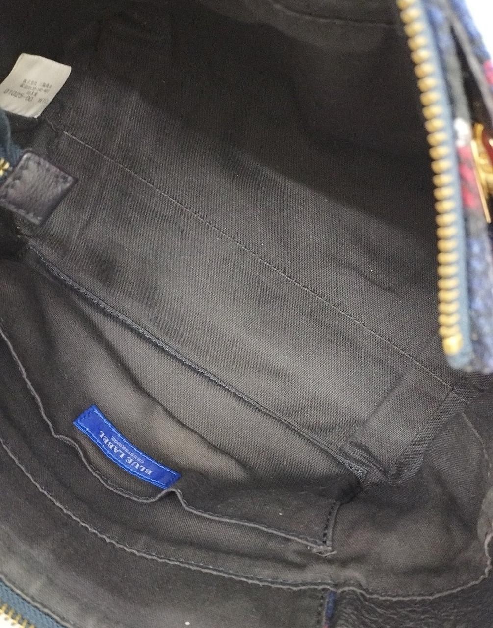 2Way Bag Model Mega Check Pattern Blue Label Cres… - image 8