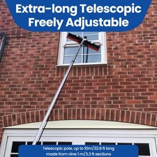 Waschb&uuml;rste 11 m Teleskopstiel Wasserteleskopstangen Set Fenster Solar