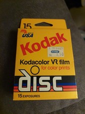 Vtg Kodak Kodacolor VR Film Color Prints Disc, 15 Exposures  Exp. 07/1991  NOS