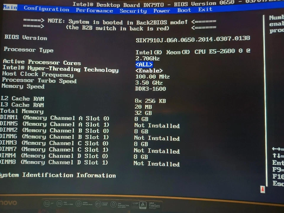 Intel DX79TO ATX Mainboard Sockel LGA2011 32GB RAM Xeon E5 2680 - Bild 4 von 4