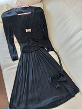 Gucci Black Ribbon Logo Dress Calf Length Size 40 Used