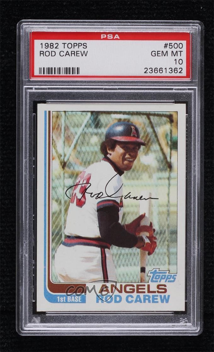 1982 Topps Rod Carew #500 PSA 10 GEM MT HOF tw0