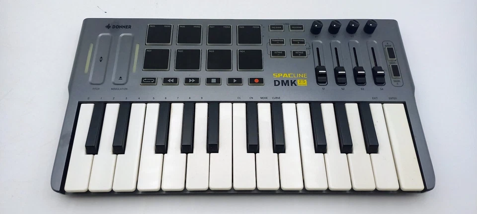 DONNER SpacLine DMK 25 Midi USB tastiera portatile 25 tasti 8 drum pad - Immagine 4 di 4