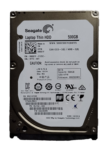 SEAGATE 500GB Laptop Thin SSHD 2 .5" SATA | 210 Betriebsstunden