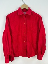 Vintage Leycott The Best in Schoolwear Red Button Up Shirt Women s Size 38