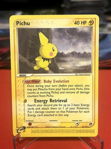 Pichu 20/100 Rare Sandstorm Pokemon Lightly Played