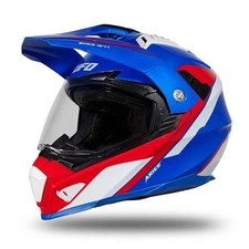 Ufo Aries Adventure Touring Motorcycle Helmet Blue Red White