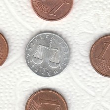  2  BIS  ITALIA   RARA  MONETA  1   LIRA   1954  