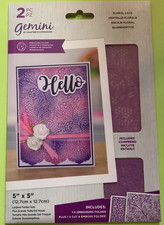 Crafters Companion Floral Lace Embossing Folders RARE