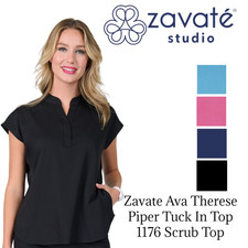 Zavate Ava Therese Piper Tuck In Top 1176 Scrub Top