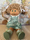 Vintage Cabbage Patch Kids Doll girl mold 4 paci Sandy poodle hair green eyes 2