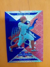 2025 Panini Crusade Aidan Miller Blue Prizm No. 94 Phillies Baseball Card 