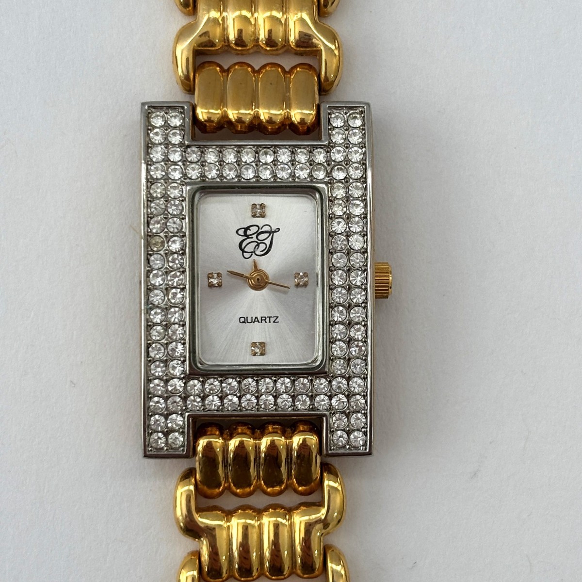 Elizabeth Taylor \'White Diamond\' Watch VTG Elizabeth Taylor White Diamonds Gold Tone | Mercari main image 3