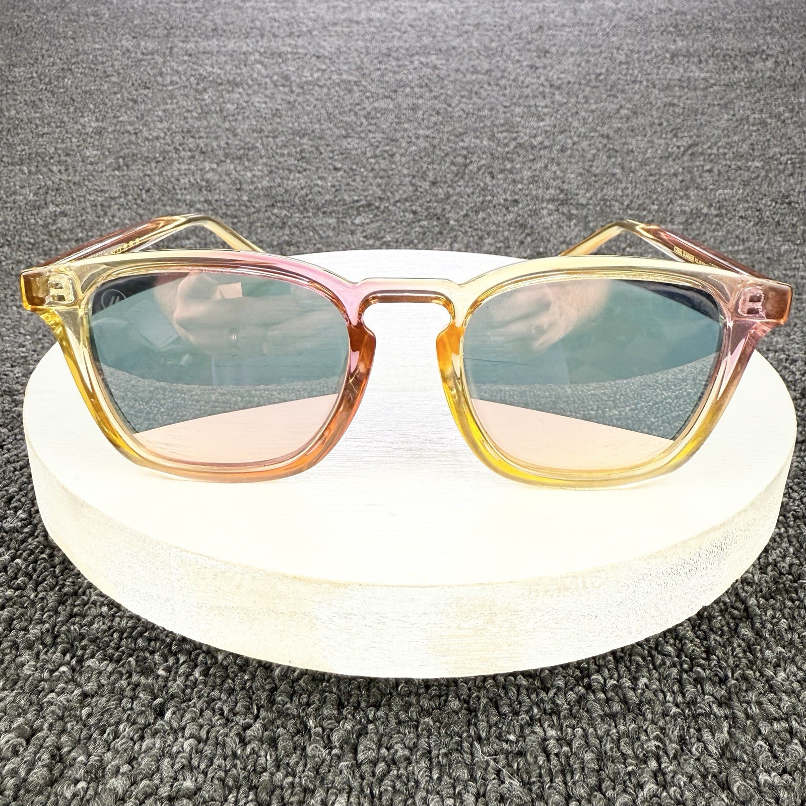 Polarized Sunglasses Sunset Frames Coral Summer  W/ Mirror Lens + Case