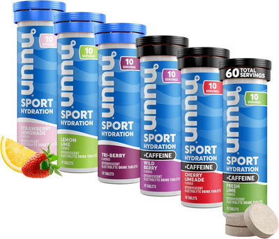 Sport + Caffeine Electrolyte Tablets   Dissolvable in Water, Variety Pack | 5 Es