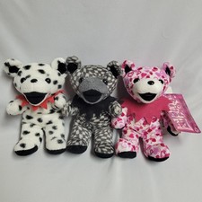 Vintage Grateful Dead Bean Bear Plush Liquid Blue 7  Bear Lot Of 3 Jerry Garcia
