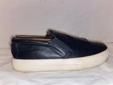 Steve Madden Shoes Women  s 9.5 M Gills Slip On Sneakers Black Leather Casual Low