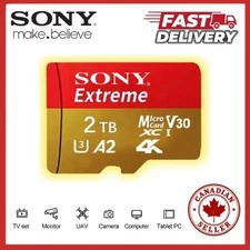 Micro SD Memory Card 2TB 1TB 512GB 256GB 128GB 64GB TF Card High Speed Class10