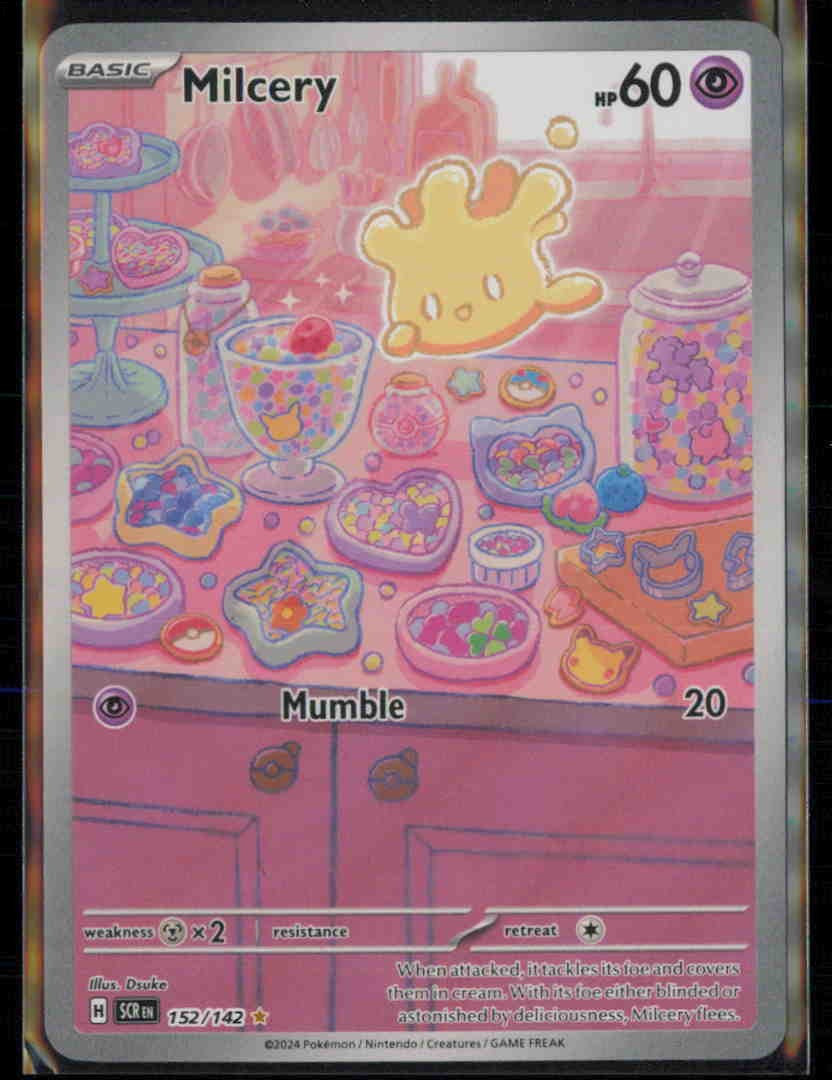 Milcery Holo Illustration Rare SV07: Stellar Crown 152/142 NM