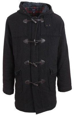 GANT Herren Winter Mantel Jacke Parka Kapuze Wolle & Nylon Navy Größe XL
