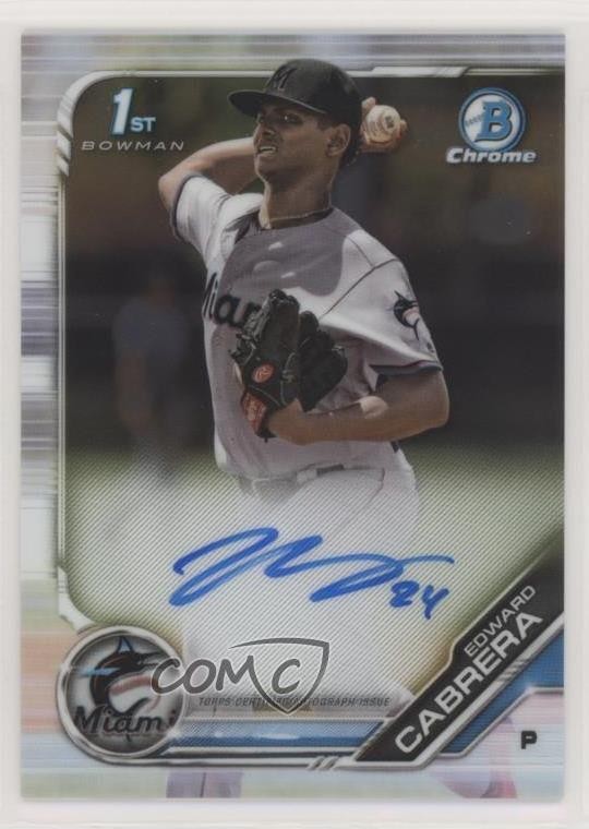 2019 Bowman Chrome Prospect Auto Edward Cabrera #CPA-EC Auto b5y