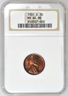 1931-D LINCOLN WHEAT CENT NGC MS64 RD CHOICE BU