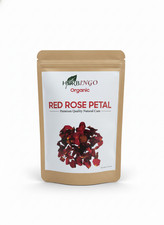 Organic Red Rose Petals Whole Dried Tea Edible Crafts Rosa 2 oz RRPETAL57