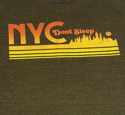 NYC Don't Sleep T Shirt XL X-Large EUC NEW YORK CITY Mad Engine INV1199 