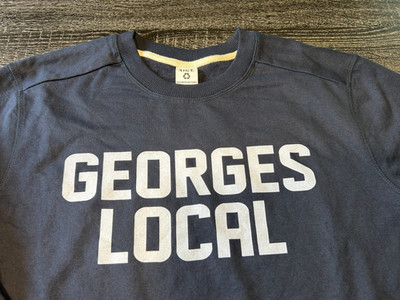 District Georges Local Crewneck Sweatshirt Men's Large Blue Sustainable Unisex