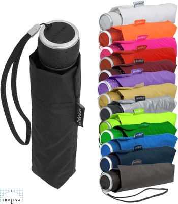 miniMAX  Taschenschirm Damen Herren Regenschirm klein leicht uni Handöffner