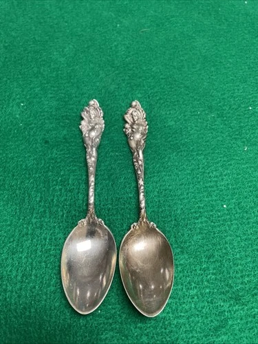 Lot of 2  STERLING SILVER LOVE DISARMED 1899 BY REED & BARTON TEASPOONS