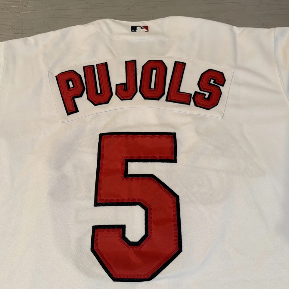 Vintage MLB Majestic St. Louis Cardinals #5 Albert Pujols Sewn Jersey Sz 48 - Image 3 of 4