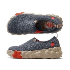 UIN Men's Travel Walking knit Shoes Casual Slip On (Toledo 6 - Taupe Grey)