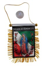Virgen de Guadalupe 4"x6" Mini Window Banner Flag
