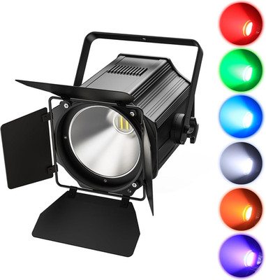 Stage Lights with Barn Doors, 200W LED Par Can Lights, 6 in 1 COB Spotlights RGB