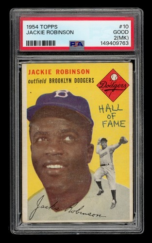 1954 Topps Set-Break # 10 Jackie Robinson PSA 2 GOOD (MK)